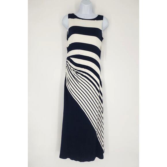 Soft Surroundings Vela Infinity Striped Maxi Dress Navy/White NWT Petite S - Picture 14 of 15